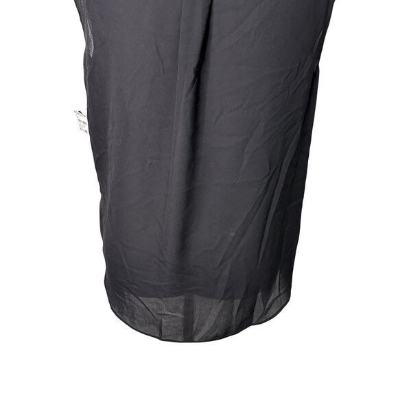 Halogen Blouse Surplice V-Neck Cap Sleeves Lightweight Black Women's Small NWT - Picture 7 of 10